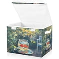 thumbnail image 1 of Yayeee Collapsible Cube Storage Bin with Lid Fabric Closet Decorative Basket with Handles, Sunshine Goldfish, 1 of 7