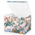 thumbnail image 1 of Yayeee Collapsible Cube Storage Bin with Lid Fabric Closet Decorative Basket with Handles, Vibrant Flowers, 1 of 7