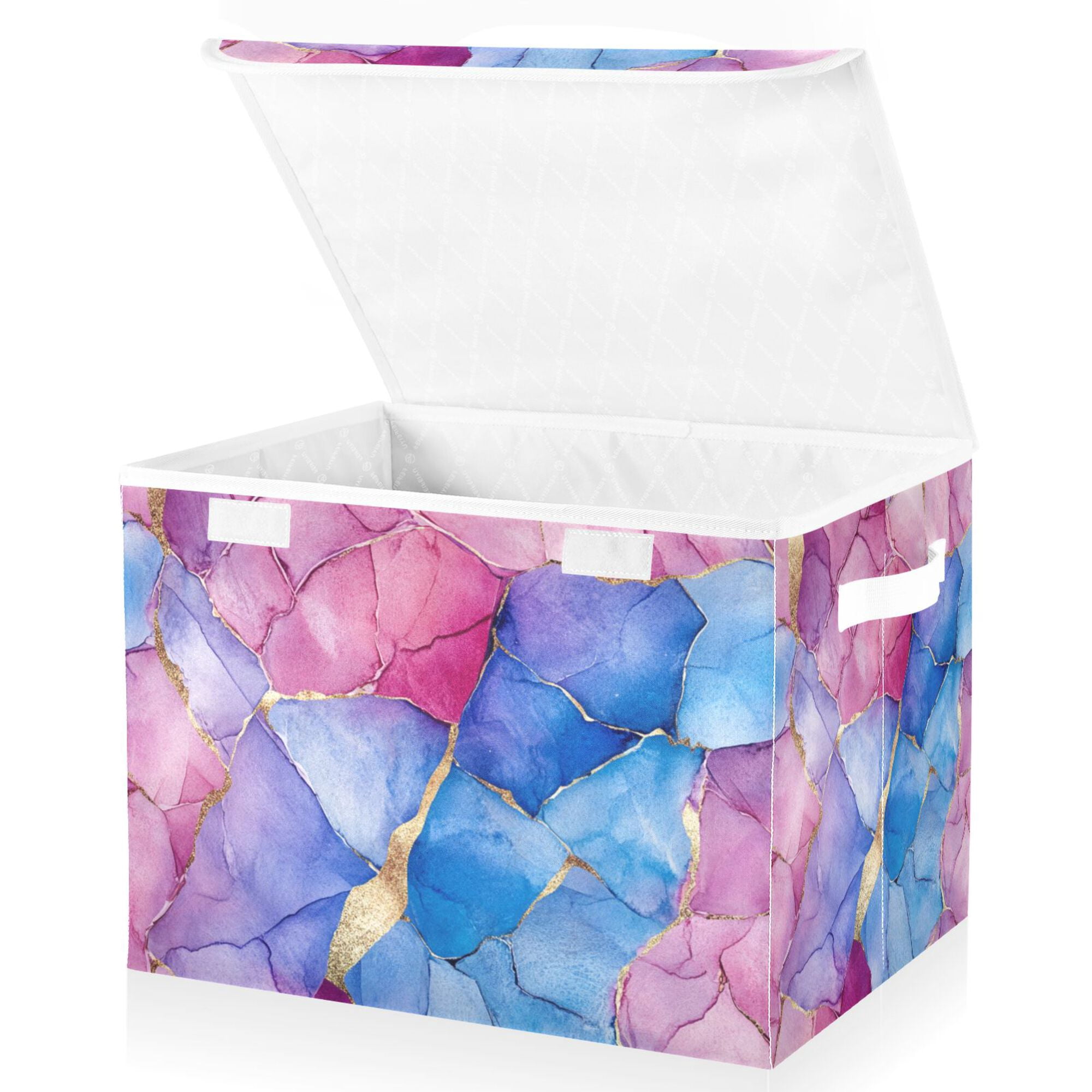 Yayeee Collapsible Cube Storage Bin with Lid Fabric Closet Decorative ...