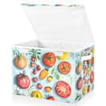 thumbnail image 1 of Yayeee Collapsible Cube Storage Bin with Lid Fabric Closet Decorative Basket with Handles, Yellow Tomatoes, 1 of 7