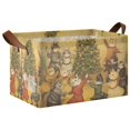 thumbnail image 1 of Yayeee Foldable Storage Basket for Shelves with Handles Waterproof Cloth Bins, Party Of Cats, 1 of 7