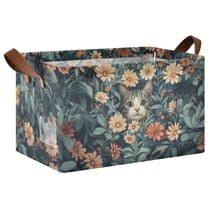 Yayeee Collapsible Storage Bins Waterproof Cloth Laundry Hamper with Dual Handles Basket Foldable Cube Closet Organizers 1-Pack