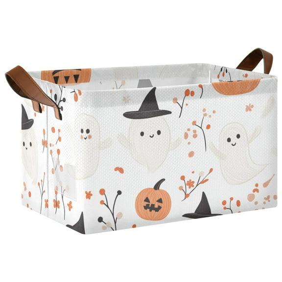 Yayeee Collapsible Storage Bins Waterproof Cloth Laundry Hamper with Handles Laundry Basket Halloween Pattern 1-Pack