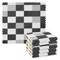thumbnail image 1 of Yayeee 6 Pack Kitchen Dish Cloths for Washing Dishes Soft Absorbent Microfiber Towels, Black and Grey Plaid Pattern, 1 of 9
