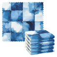 thumbnail image 1 of Yayeee 6 Pack Kitchen Dish Cloths for Washing Dishes Soft Absorbent Microfiber Towels, Blue Pattern, 1 of 9