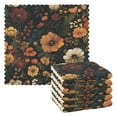 thumbnail image 1 of Yayeee 6 Pack Kitchen Dish Cloths for Washing Dishes Soft Absorbent Microfiber Towels, Dark Floral Pattern, 1 of 9