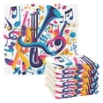 thumbnail image 1 of Yayeee 6 Pack Kitchen Dish Cloths for Washing Dishes Soft Absorbent Microfiber Towels, Musical Pattern, 1 of 9