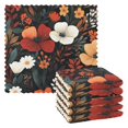 thumbnail image 1 of Yayeee 6 Pack Kitchen Dish Cloths for Washing Dishes Soft Absorbent Microfiber Towels, Red Flowers Pattern, 1 of 9