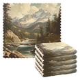 thumbnail image 1 of Yayeee 6 Pack Kitchen Dish Cloths for Washing Dishes Soft Absorbent Microfiber Towels, Snow Mountains, 1 of 9