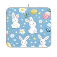 thumbnail image 1 of Yayeee Dish Drying Mat for Kitchen Counter 16"x18" Microfiber Absorbent Pad, Cartoon Easter Bunnies, 1 of 7