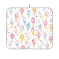 thumbnail image 1 of Yayeee Dish Drying Mat for Kitchen Counter 16"x18" Microfiber Absorbent Pad, Colorful Ice Cream Pattern, 1 of 7