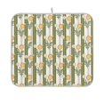 thumbnail image 1 of Yayeee Dish Drying Mat for Kitchen Counter 16"x18" Microfiber Absorbent Pad, Olive Green Flowers, 1 of 7