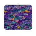 thumbnail image 1 of Yayeee Dish Drying Mat for Kitchen Counter 16"x18" Microfiber Absorbent Pad, Purple Waves Pattern, 1 of 7