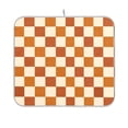 thumbnail image 1 of Yayeee Dish Drying Mat for Kitchen Counter 16"x18" Microfiber Absorbent Pad, Rusty Orange Plaid, 1 of 7