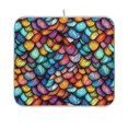 thumbnail image 1 of Yayeee Dish Drying Mat for Kitchen Counter 16"x18" Microfiber Absorbent Pad, Vibrant Dragon Scales Pattern, 1 of 7