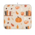 thumbnail image 1 of Yayeee Dish Drying Mat for Kitchen Counter 16"x18" Microfiber Absorbent Pad, Beige Fall Acorns Pattern, 1 of 7