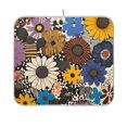 thumbnail image 1 of Yayeee Dish Drying Mat for Kitchen Counter 16"x18" Microfiber Absorbent Pad, Beige Flowers, 1 of 7