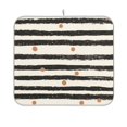 thumbnail image 1 of Yayeee Dish Drying Mat for Kitchen Counter 16"x18" Microfiber Absorbent Pad, Black Stripes, 1 of 7