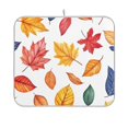 thumbnail image 1 of Yayeee Dish Drying Mat for Kitchen Counter 16"x18" Microfiber Absorbent Pad, Blue Leaves, 1 of 7