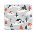 thumbnail image 1 of Yayeee Dish Drying Mat for Kitchen Counter 16"x18" Microfiber Absorbent Pad, Cartoon Blue Houses, 1 of 7