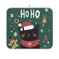 thumbnail image 1 of Yayeee Dish Drying Mat for Kitchen Counter 16"x18" Microfiber Absorbent Pad, Christmas Cat, 1 of 7