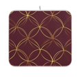thumbnail image 1 of Yayeee Dish Drying Mat for Kitchen Counter 16"x18" Microfiber Absorbent Pad, Circular Gold Pattern, 1 of 7