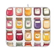 thumbnail image 1 of Yayeee Dish Drying Mat for Kitchen Counter 16"x18" Microfiber Absorbent Pad, Colorful Jam Jars, 1 of 7