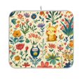 thumbnail image 1 of Yayeee Dish Drying Mat for Kitchen Counter 16"x18" Microfiber Absorbent Pad, Floral Animals, 1 of 7