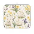 thumbnail image 1 of Yayeee Dish Drying Mat for Kitchen Counter 16"x18" Microfiber Absorbent Pad, Floral Rabbit, 1 of 7
