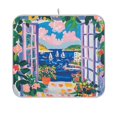 thumbnail image 1 of Yayeee Dish Drying Mat for Kitchen Counter 16"x18" Microfiber Absorbent Pad, Floral Window, 1 of 7