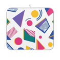 thumbnail image 1 of Yayeee Dish Drying Mat for Kitchen Counter 16"x18" Microfiber Absorbent Pad, Green Retro Shapes, 1 of 7