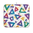 thumbnail image 1 of Yayeee Dish Drying Mat for Kitchen Counter 16"x18" Microfiber Absorbent Pad, Green Simple Triangles, 1 of 7