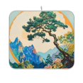 thumbnail image 1 of Yayeee Dish Drying Mat for Kitchen Counter 16"x18" Microfiber Absorbent Pad, Large Pine Tree, 1 of 7