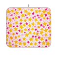 thumbnail image 1 of Yayeee Dish Drying Mat for Kitchen Counter 16"x18" Microfiber Absorbent Pad, Light Pink Stars, 1 of 7