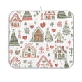 thumbnail image 1 of Yayeee Dish Drying Mat for Kitchen Counter 16"x18" Microfiber Absorbent Pad, Nordic Christmas House, 1 of 7