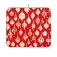 thumbnail image 1 of Yayeee Dish Drying Mat for Kitchen Counter 16"x18" Microfiber Absorbent Pad, Orange Christmas Ornaments Pattern, 1 of 7