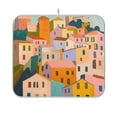 thumbnail image 1 of Yayeee Dish Drying Mat for Kitchen Counter 16"x18" Microfiber Absorbent Pad, Orange Cityscape Painting, 1 of 7