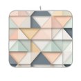 thumbnail image 1 of Yayeee Dish Drying Mat for Kitchen Counter 16"x18" Microfiber Absorbent Pad, Pink Geometric, 1 of 7