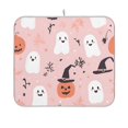thumbnail image 1 of Yayeee Dish Drying Mat for Kitchen Counter 16"x18" Microfiber Absorbent Pad, Pink Halloween Ghosts, 1 of 7