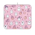 thumbnail image 1 of Yayeee Dish Drying Mat for Kitchen Counter 16"x18" Microfiber Absorbent Pad, Pink Halloween, 1 of 7