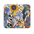 thumbnail image 1 of Yayeee Dish Drying Mat for Kitchen Counter 16"x18" Microfiber Absorbent Pad, Purple Flowers, 1 of 7