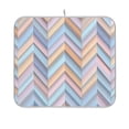 thumbnail image 1 of Yayeee Dish Drying Mat for Kitchen Counter 16"x18" Microfiber Absorbent Pad, Purple Geometric, 1 of 7