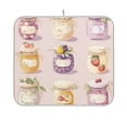 thumbnail image 1 of Yayeee Dish Drying Mat for Kitchen Counter 16"x18" Microfiber Absorbent Pad, Purple Jam Jars, 1 of 7
