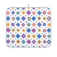 thumbnail image 1 of Yayeee Dish Drying Mat for Kitchen Counter 16"x18" Microfiber Absorbent Pad, Purple Retro Shapes, 1 of 7