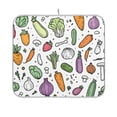 thumbnail image 1 of Yayeee Dish Drying Mat for Kitchen Counter 16"x18" Microfiber Absorbent Pad, Purple Vegetables Pattern, 1 of 7
