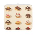 thumbnail image 1 of Yayeee Dish Drying Mat for Kitchen Counter 16"x18" Microfiber Absorbent Pad, Red Cakes, 1 of 7