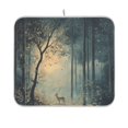thumbnail image 1 of Yayeee Dish Drying Mat for Kitchen Counter 16"x18" Microfiber Absorbent Pad, Retro Forest, 1 of 7