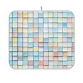 thumbnail image 1 of Yayeee Dish Drying Mat for Kitchen Counter 16"x18" Microfiber Absorbent Pad, Small Pastel Pattern, 1 of 7