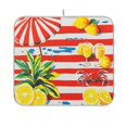 thumbnail image 1 of Yayeee Dish Drying Mat for Kitchen Counter 16"x18" Microfiber Absorbent Pad, Striped Lemon, 1 of 7