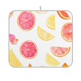 thumbnail image 1 of Yayeee Dish Drying Mat for Kitchen Counter 16"x18" Microfiber Absorbent Pad, White Grapefruit Slices, 1 of 7